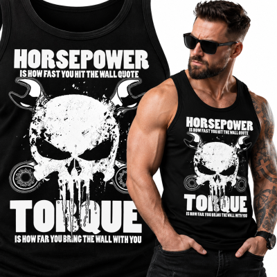 TANK TOP ŚMIESZNY TORQUE CZARNY